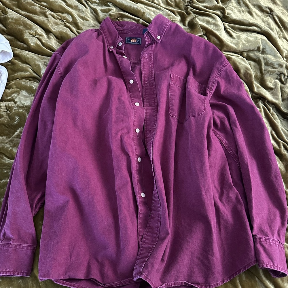 Maroon button up, X-Large